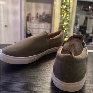 Women's Slip-On Shoes - Olive Green